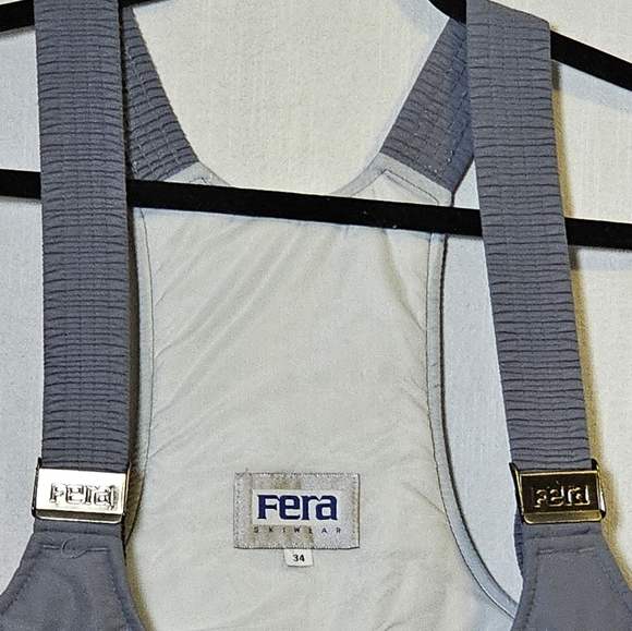VTG Fera Skiwear Bib Insulated Snow Overalls Pants Sz 34 Weatherproof/ Snowboard - Picture 2 of 13